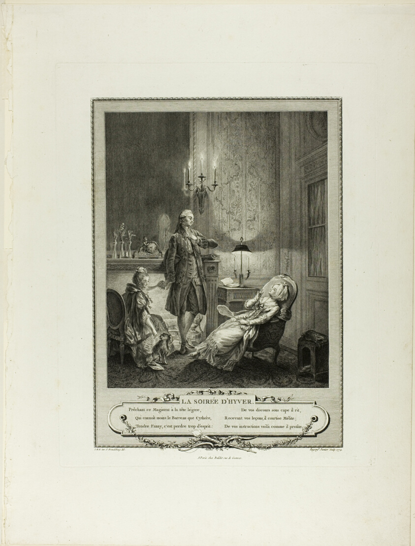 La Soiree d'Hyver (Winter Evening, from from Monument du Costume Physique et Moral de la fin du Dix-huitième siècle)
