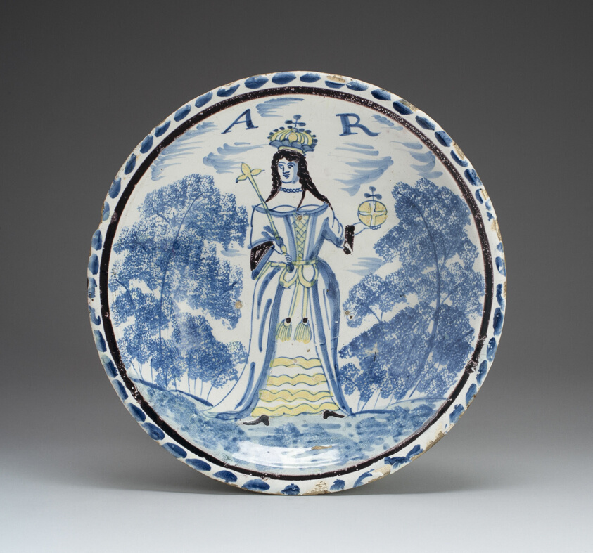 Dish Depicting Queen Anne of England