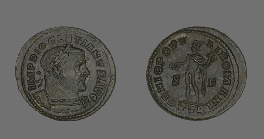 Coin Portraying Emperor Diocletian