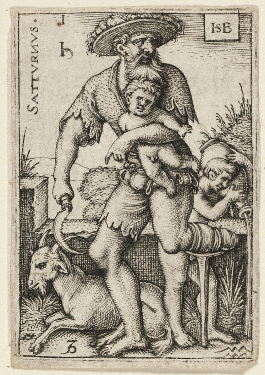 Saturn, plate one from The Seven Planets with the Zodiacs