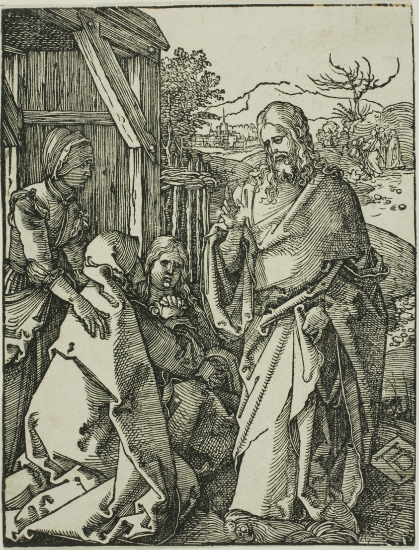 Christ Taking Leave of His Mother, from The Small Woodcut Passion