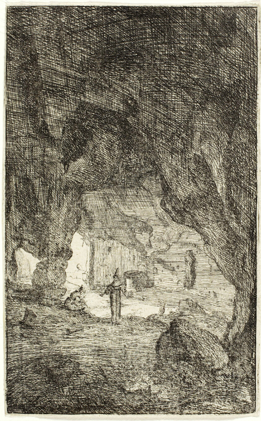 Grotto and Friars, from The Ruins of Rome