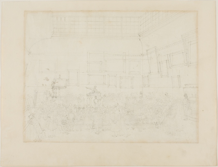 Study for Christie's Auction Room, from the series Microcosm of London