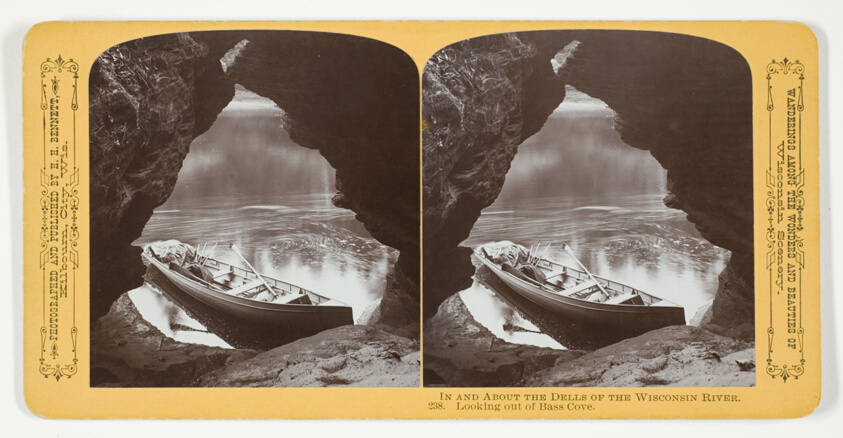 Looking out of Bass Cove, No. 238 from the series "In and About the Dells of the Wisconsin River"