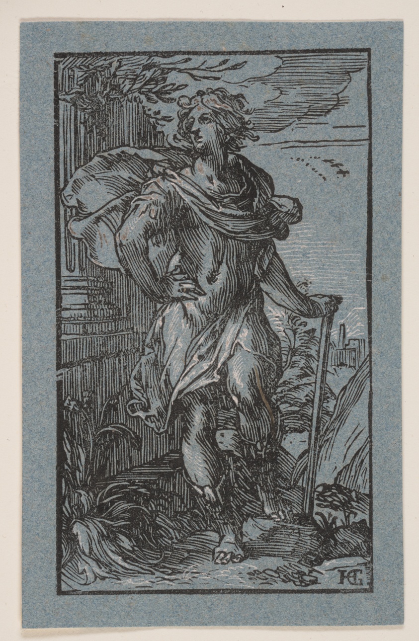 Standing Young Man with a Cane
