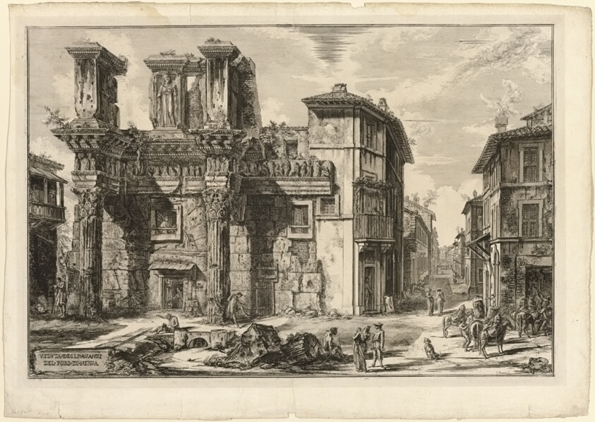 View of the Remains of the Forum of Nerva, from Views of Rome
