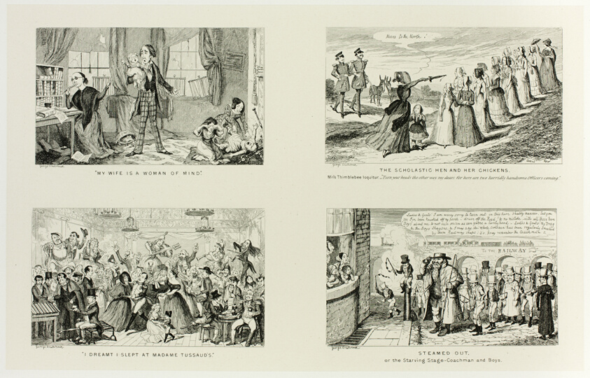 "My Wife is a Woman of Mind" from George Cruikshank's Steel Etchings to The Comic Almanacks: 1835-1853 (top left)