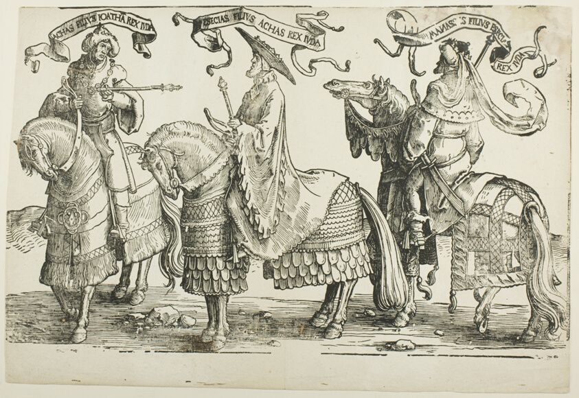 Ahaz, Hezekiah, Manasses, plate four, from The Twelve Kings of Israel