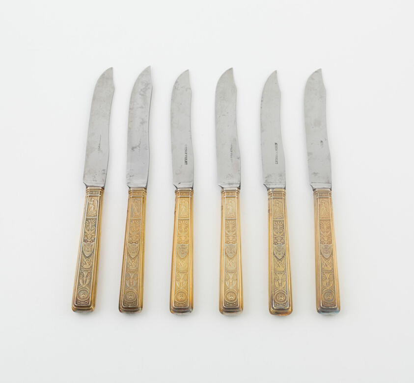Set of Dessert Knives (10), from a Service Made for Pauline Bonaparte and Prince Camillo Borghese