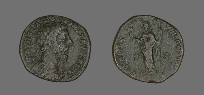 Sestertius (Coin) Portraying Emperor Antoninus Pius