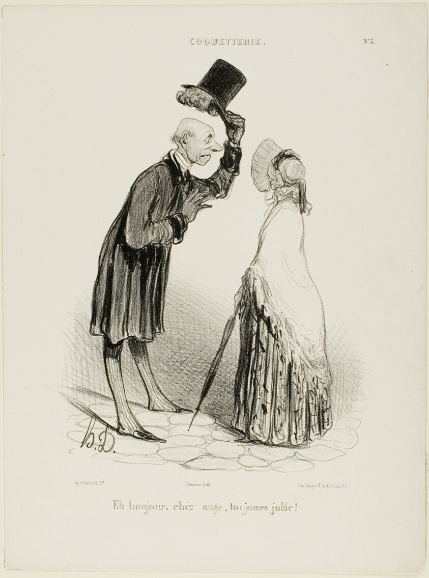 “Hello, Angel, always pretty...,” plate 3 from Coquetterie
