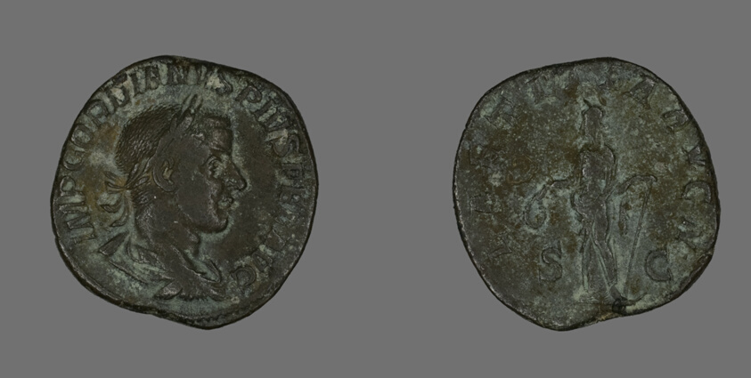 Sestertius (Coin) Portraying Emperor Gordianus