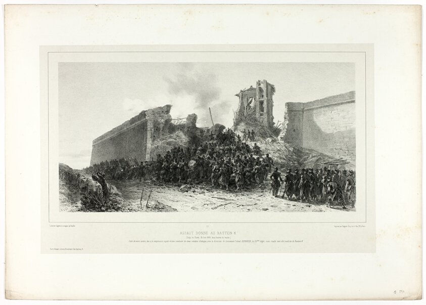 Assault of bastion no.8, from Souvenirs d’Italie: Expédition de Rome