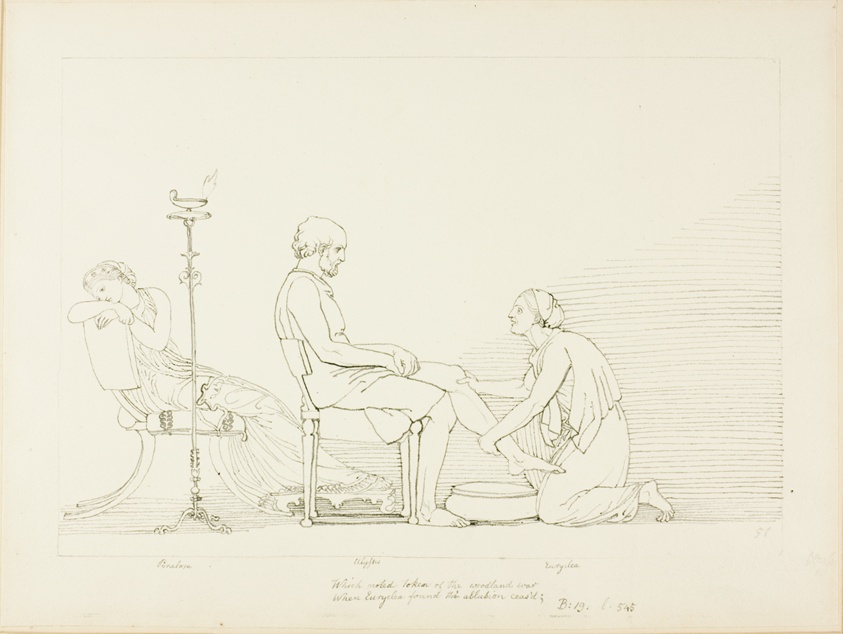 Ulysses, Penelope and Euryclea