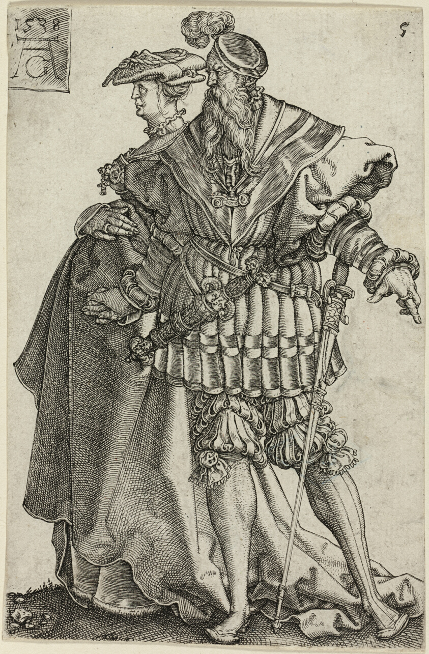 Dancing Couple, plate five from The Large Wedding-Dancers