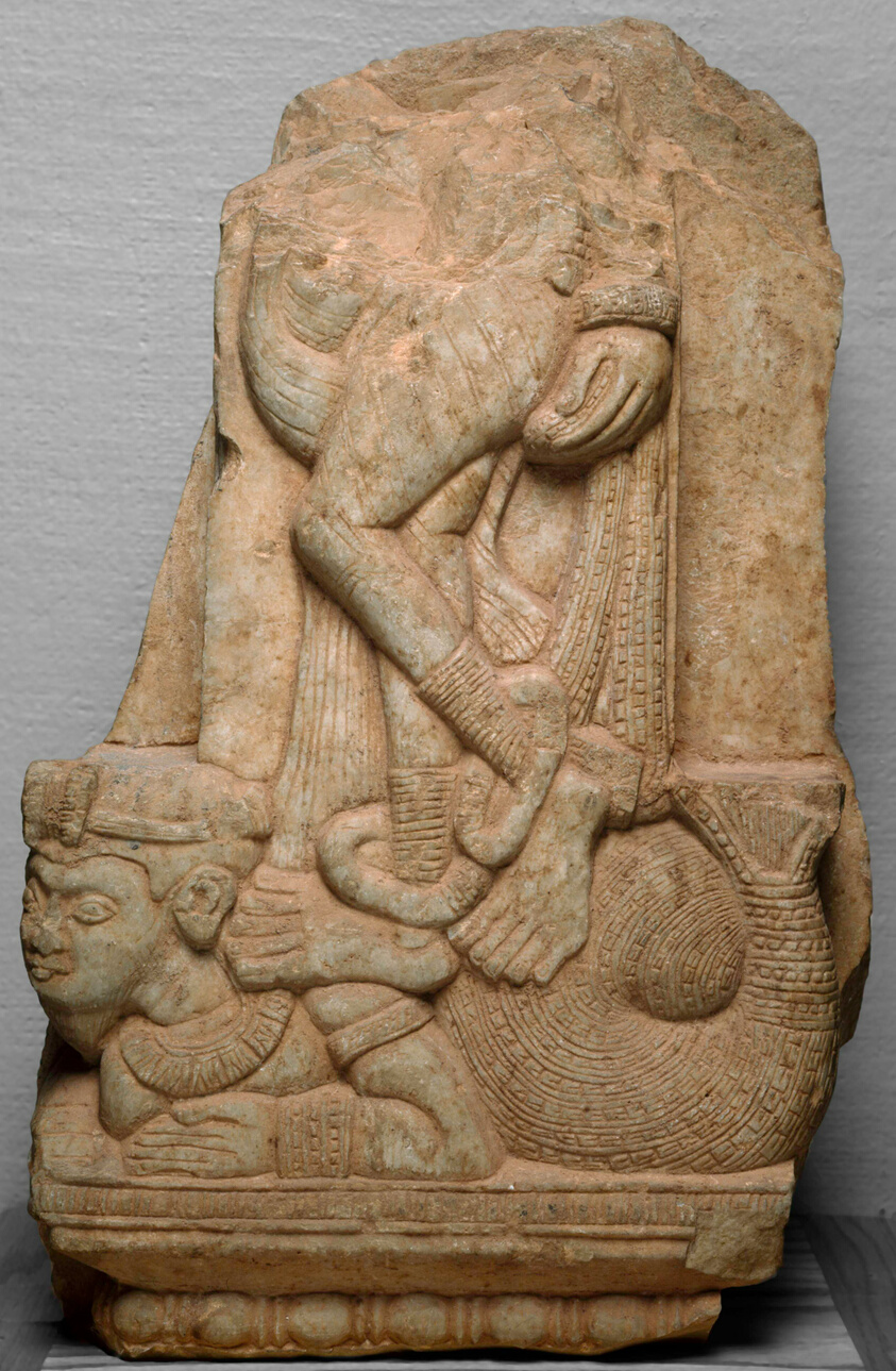 Yakshi Standing on a Fishtailed Mythical Beast (Makara)