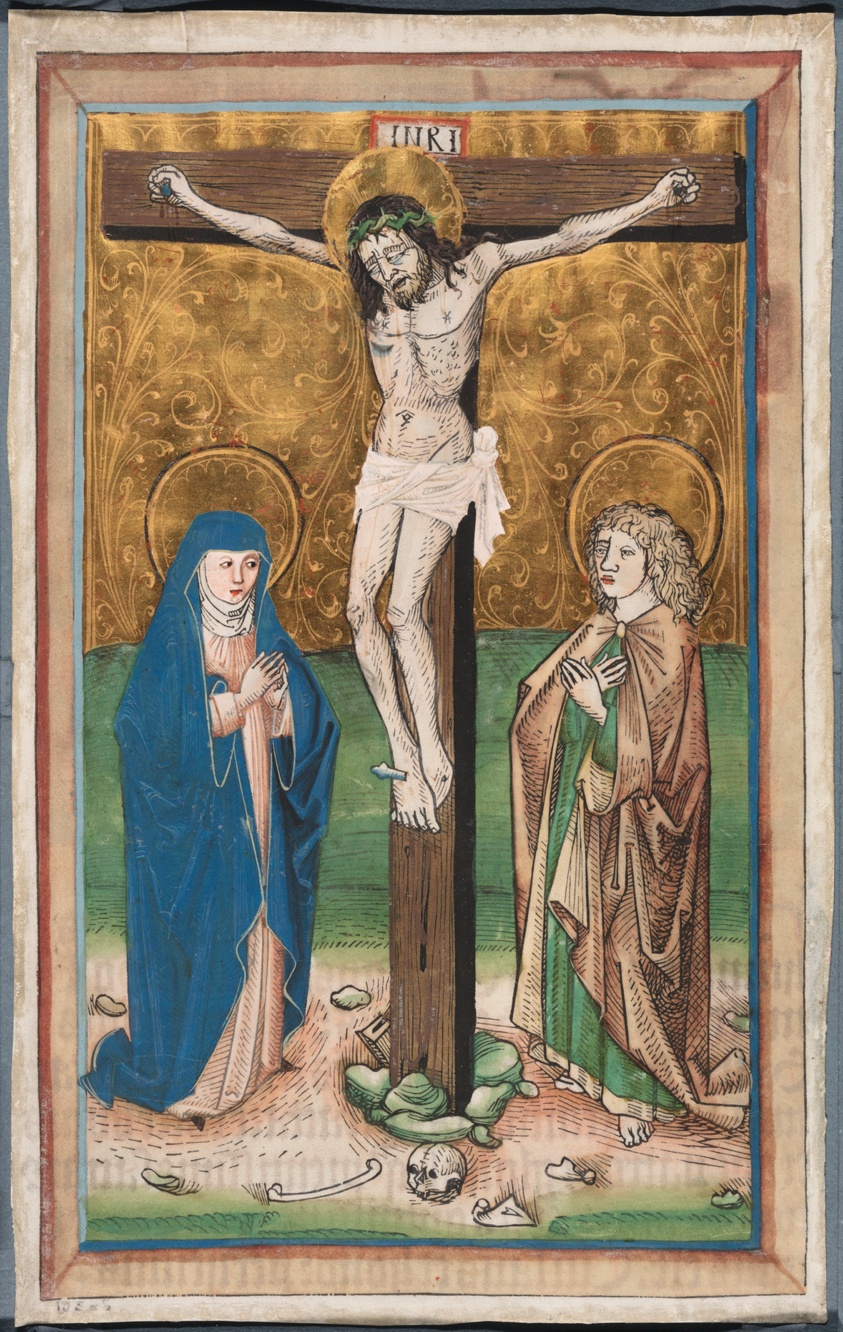 Crucifixion with the Virgin Mary and Saint John (recto); Saint Sebald with the Donors Paul Volkmayr and Sebald Schreyer (verso)