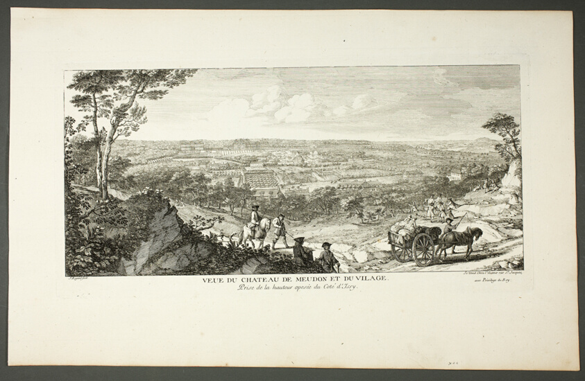 View of Royal Palace of Meudon and Village (Vue du Chateau de Meduon et du village), from the series Le Château de Meudon