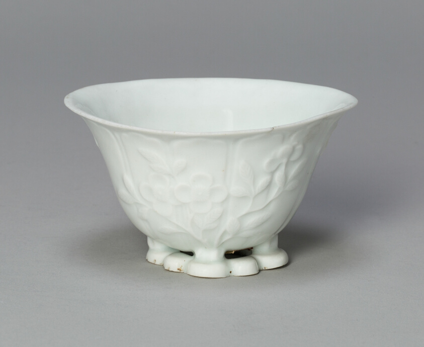 Cup with Plum and Peony Flowers