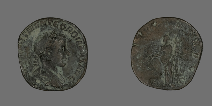Sestertius (Coin) Portraying Emperor Gordianus