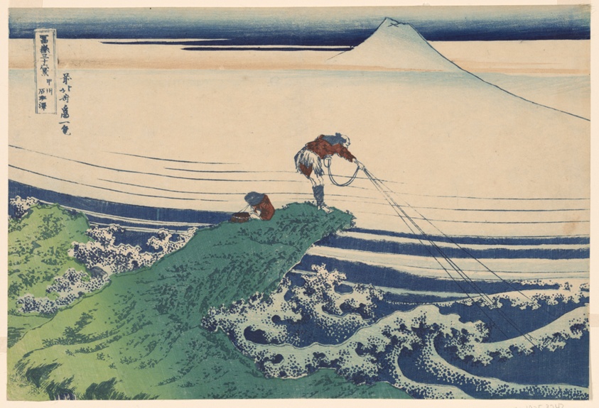 Kajikazawa in Kai Province (Koshu Kajikazawa), from the series "Thirty-six Views of Mount Fuji (Fugaku sanjurokkei)"