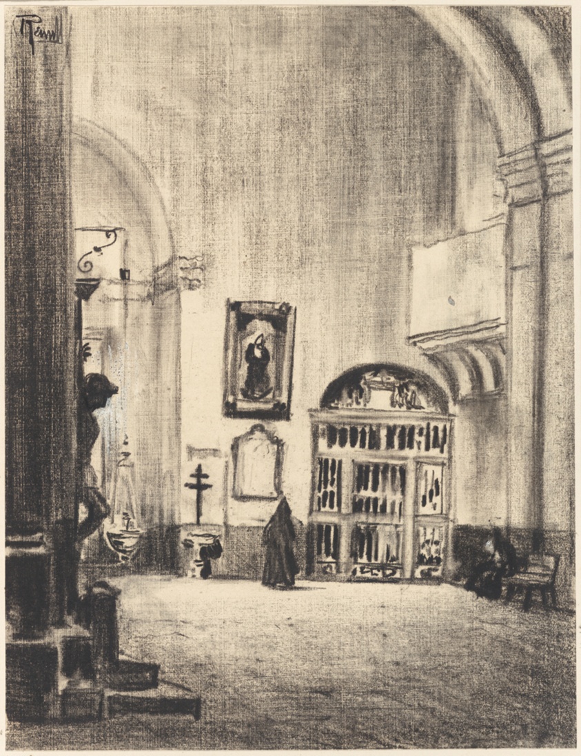 The Baptismal Font of Cervantés, Santa Maria la Mayor, Alcalá, from Castilian Days