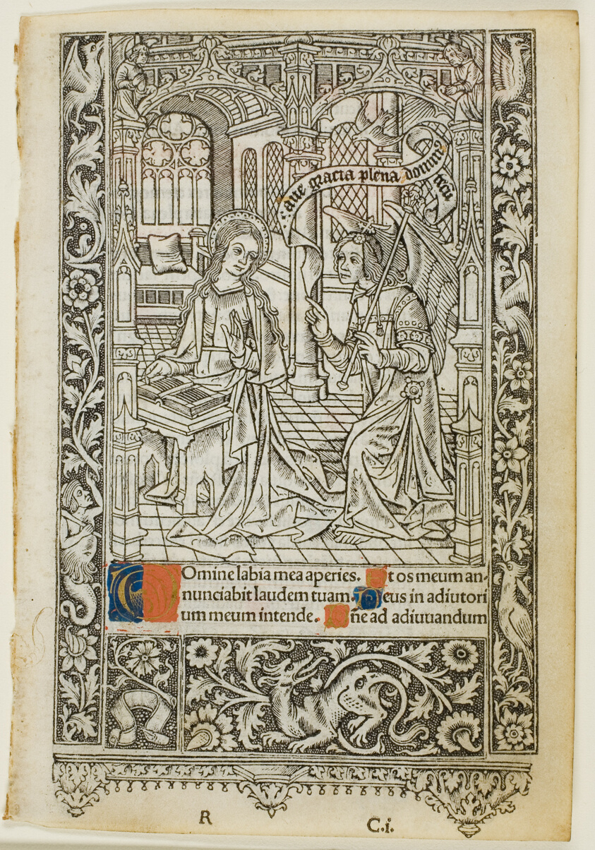 Annunciation, from a book of hours