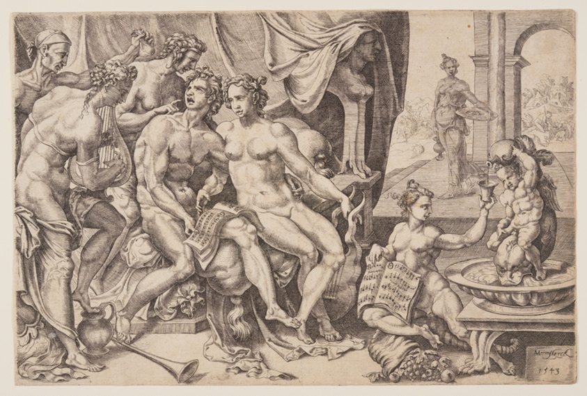 The Prodigal Son Squandering his Inheritance on Harlots