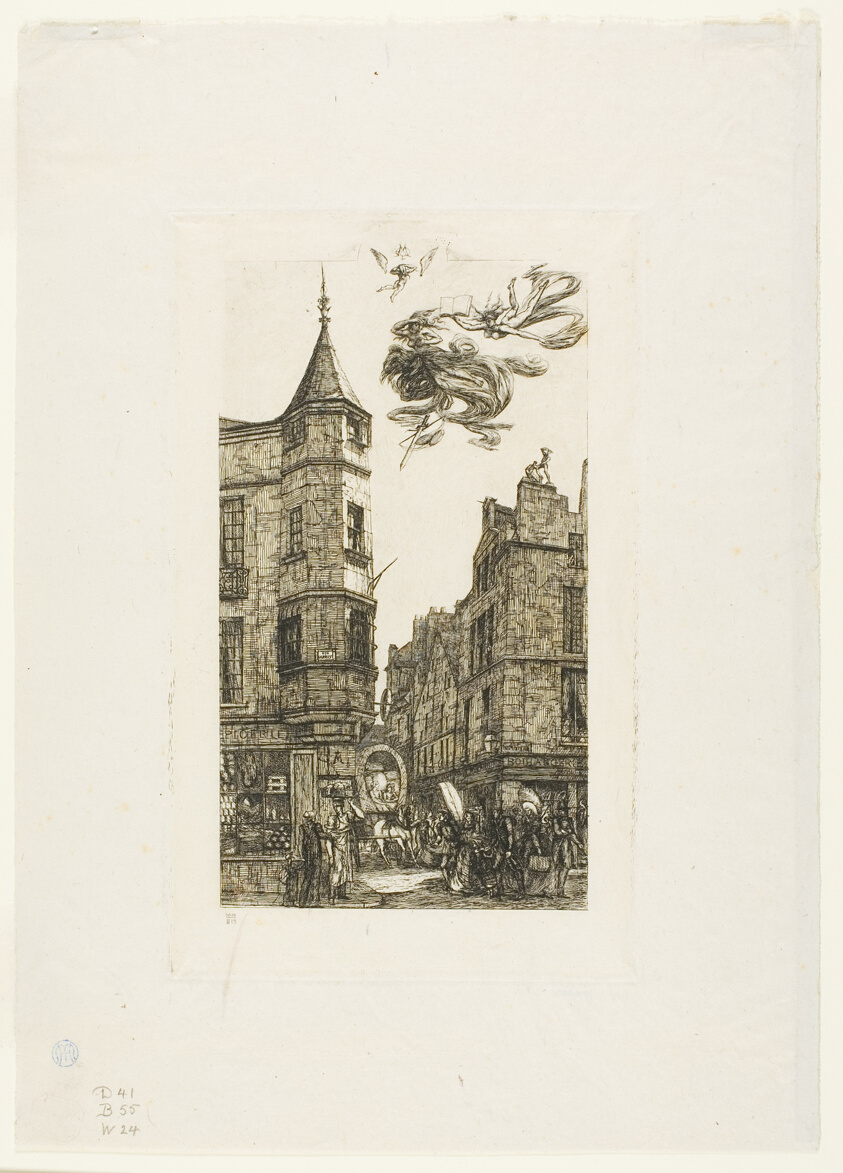 House with a Turret, No 22, rue de l'Ecole de Médecine, Paris (called the Turret of Marat)