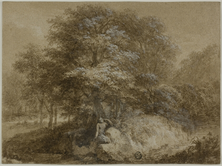 Shady Grove with Nymph Seated Under Tree