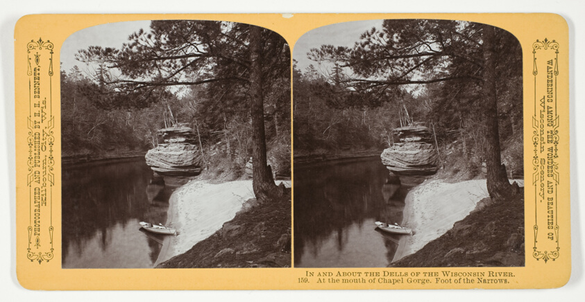 At the mouth of Chapel Gorge. Foot of the Narrows, No. 159 from the series "In and About the Dells of the Wisconsin River"