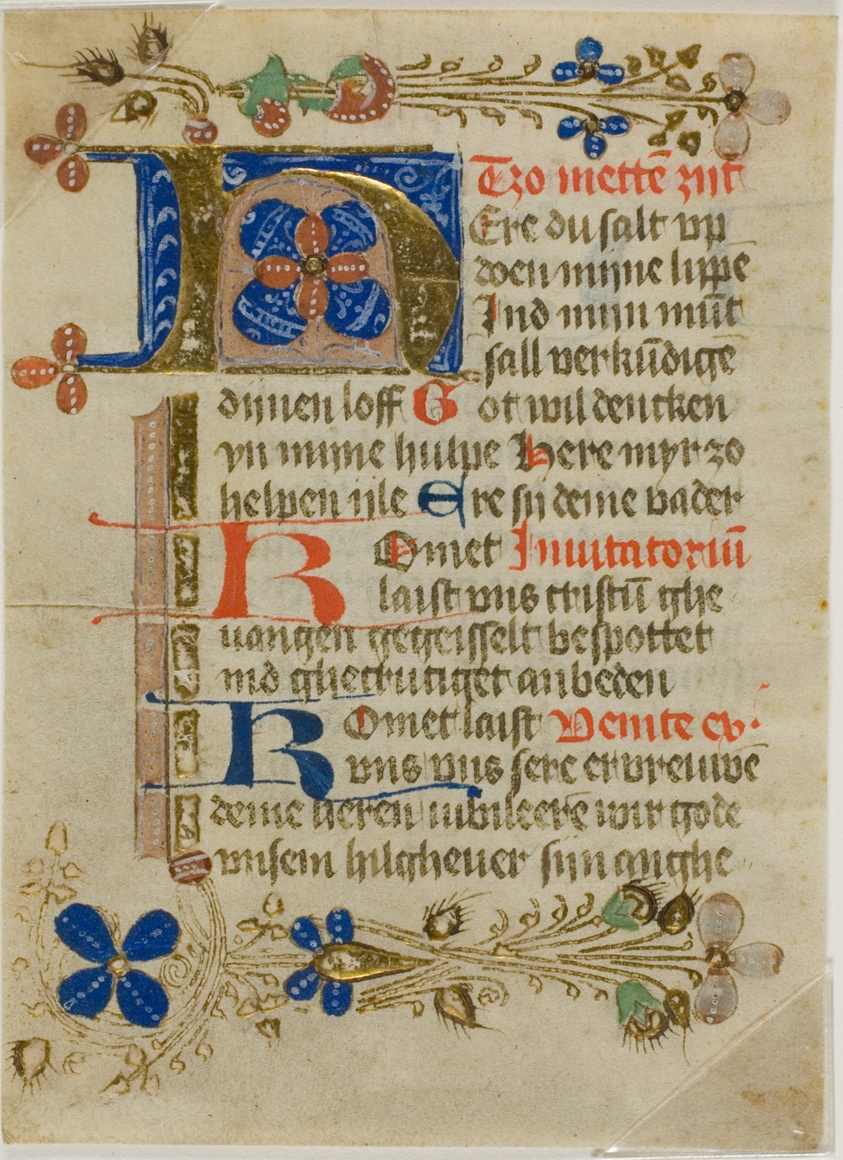 Illuminated Initial "H" from a Prayerbook