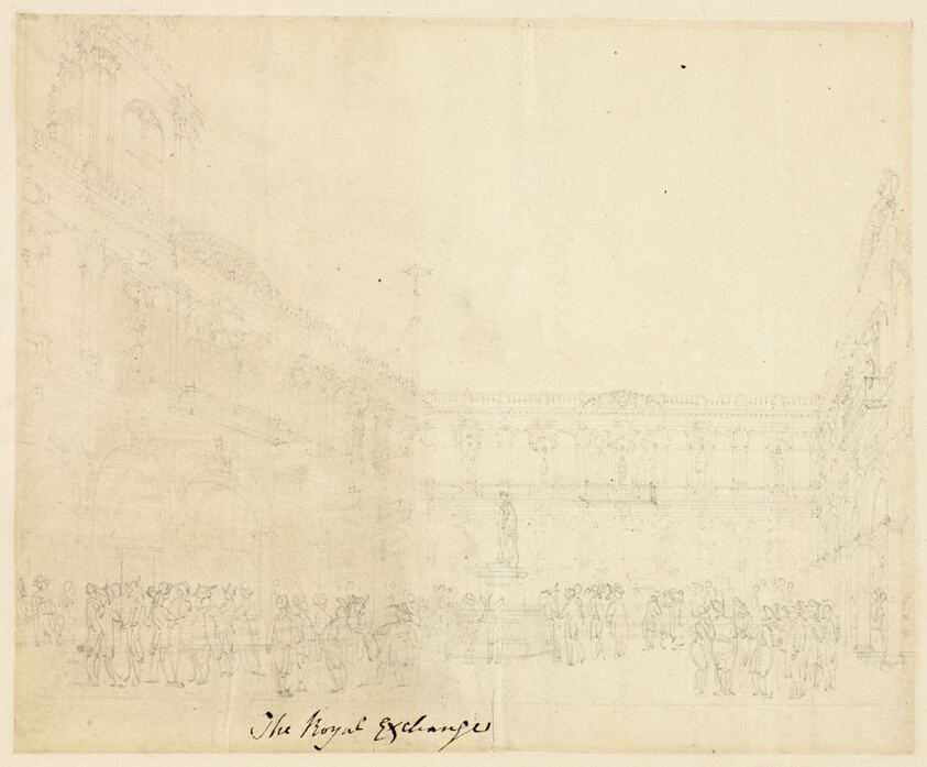 Study for The Royal Exchange, from Microcosm of London