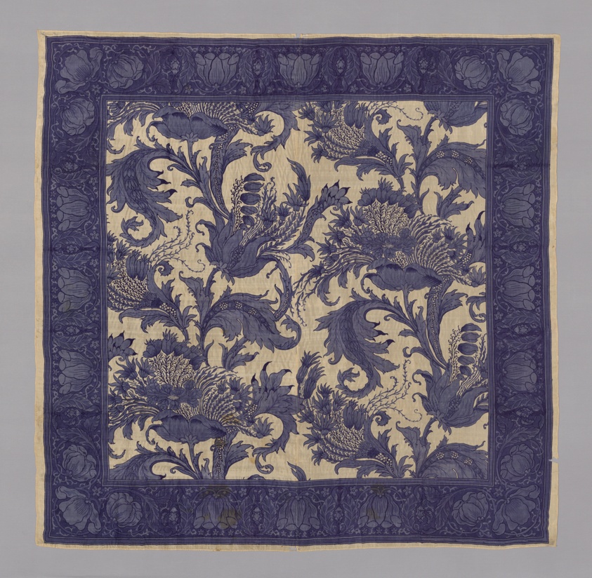 Tablecloth or Bedcover probably titled "Ragged Poppy"