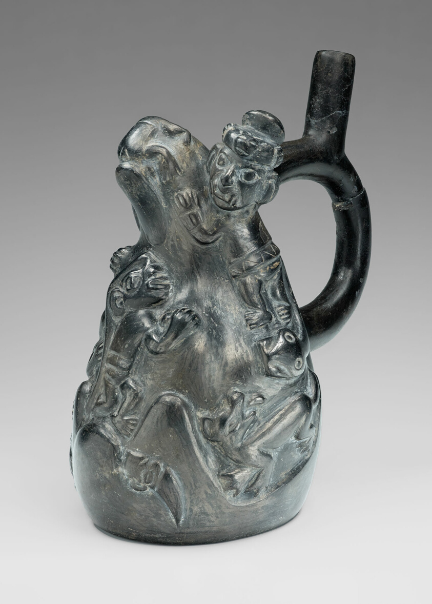 Blackware Vessel with Relief Depicting a Scene of Human Sacrifice