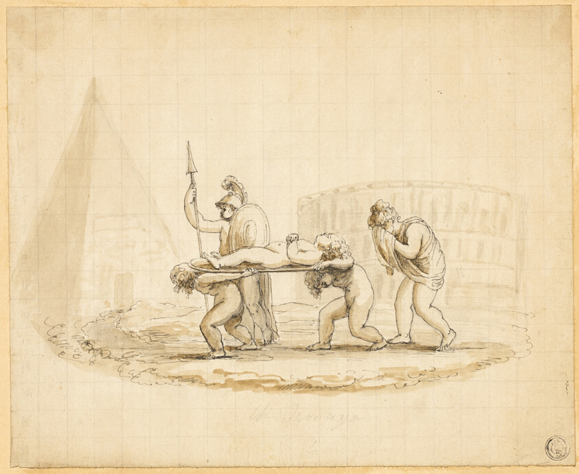 Putti Enacting Roman Funeral Procession