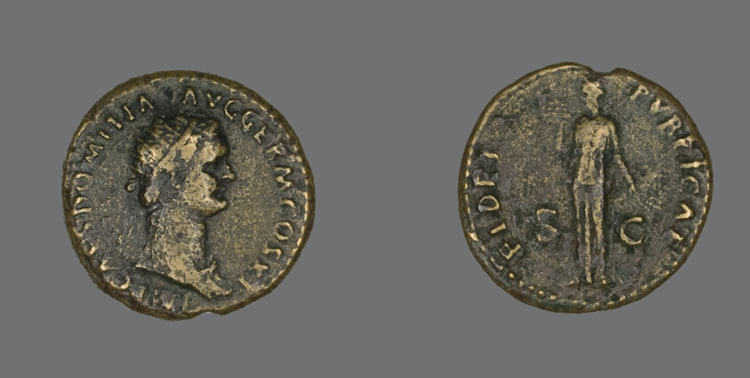 Dupondius (Coin) Portraying Emperor Domitian