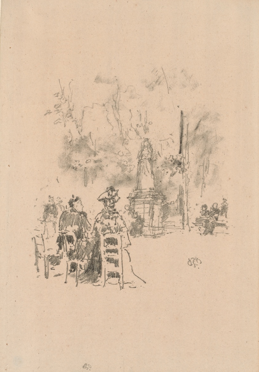 Conversation under the Statue, Luxembourg Gardens