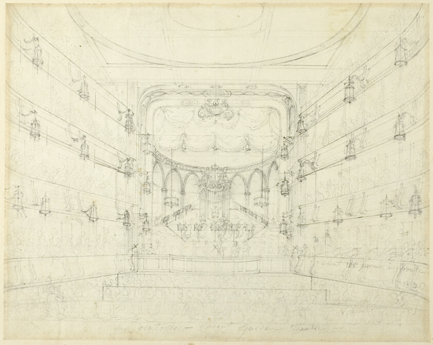 Study for An Oratorio-Covent Garden Theater, from Microcosm of London