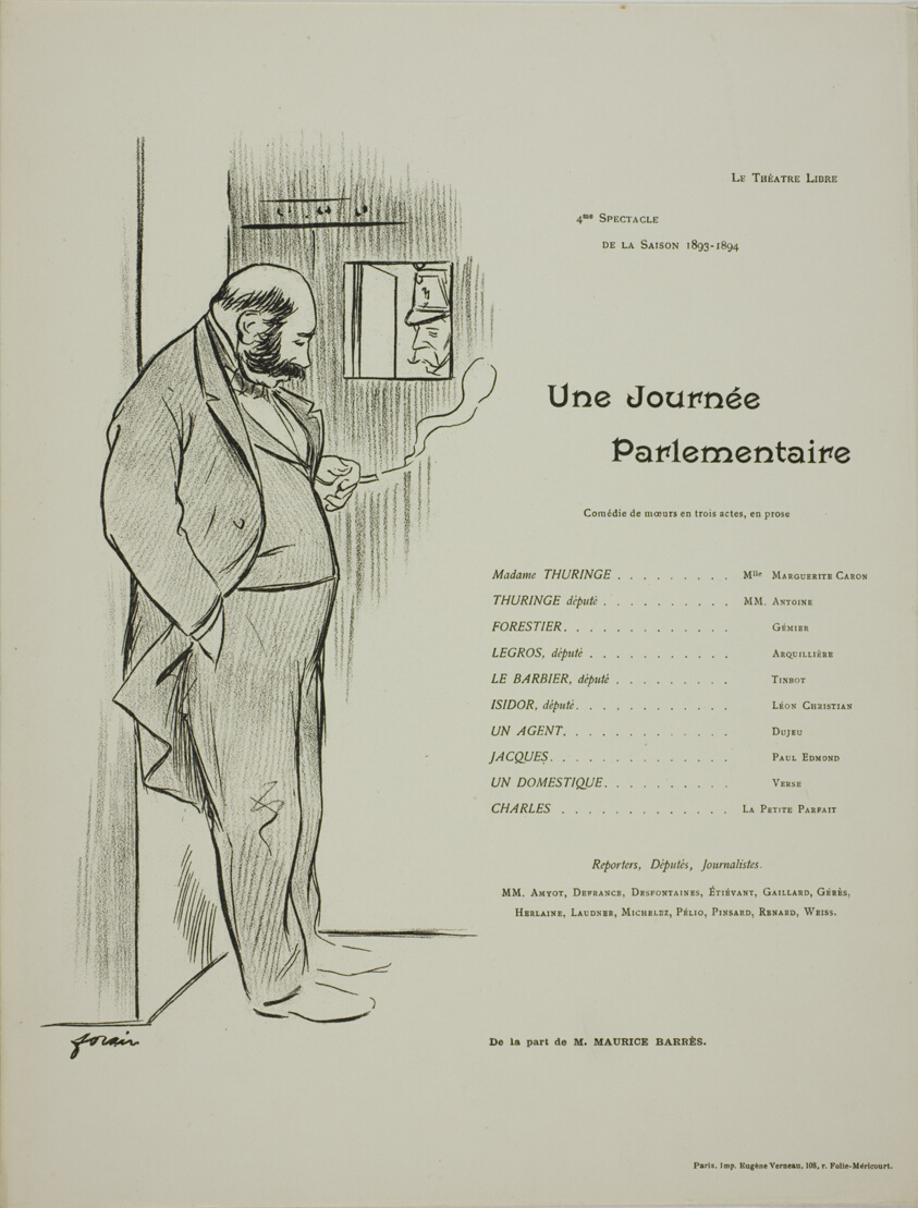 Theater Program for Une Journee Parlementaire