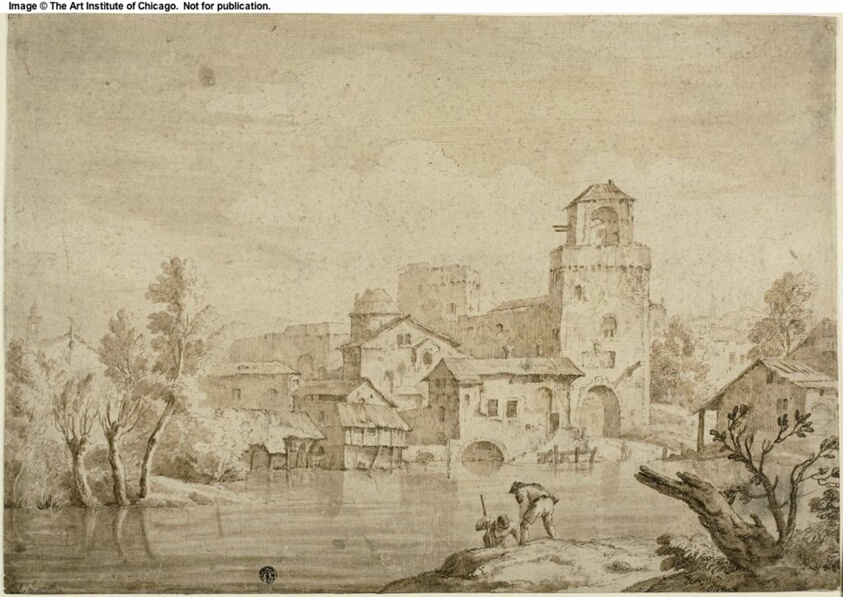 View of Town Beside River