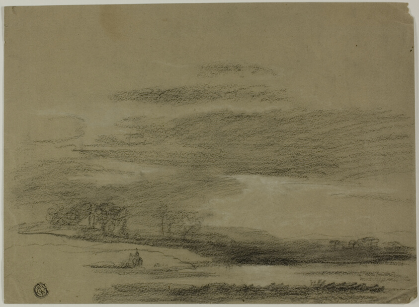 Landscape with Sun Breaking Through Clouds