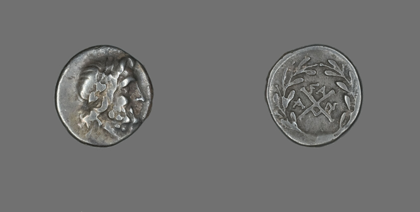 Hemidrachm (Coin) Depicting the God Zeus Amarios