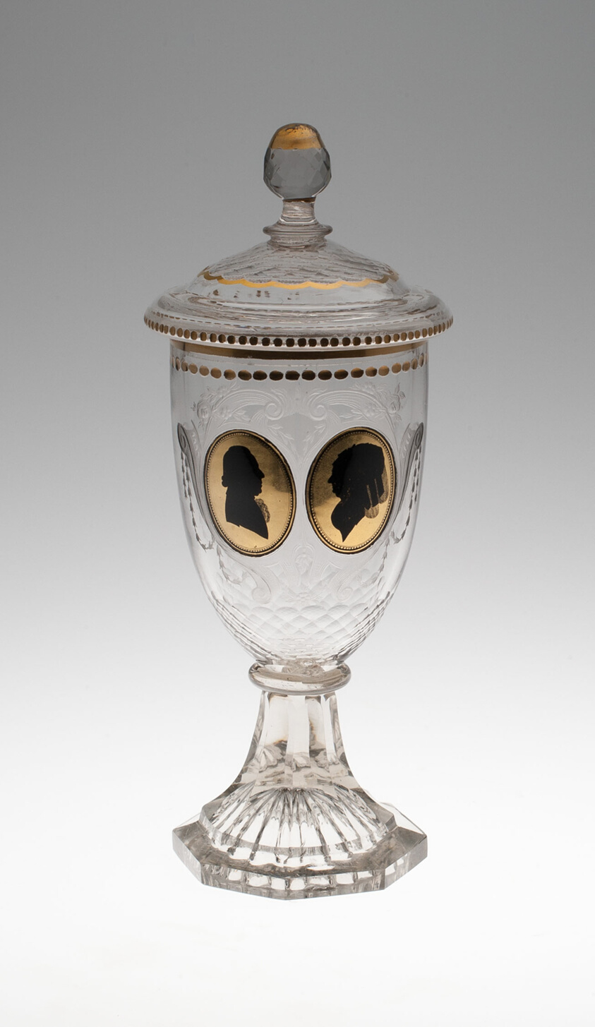 Covered Goblet with Male and Female Silhouettes