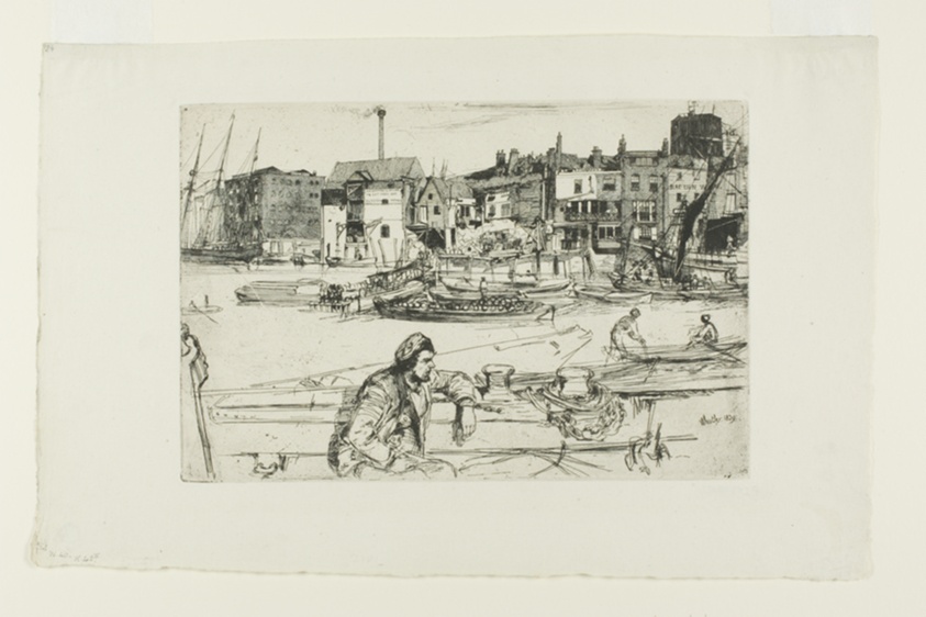 Black Lion Wharf, from A Series of Sixteen Etchings of Scenes on the Thames (the "Thames Set")