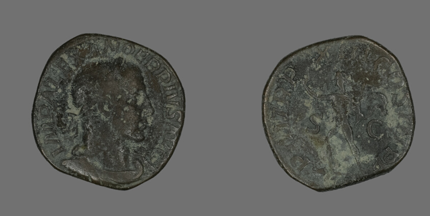 Sestertius (Coin) Portraying Emperor Severus Alexander