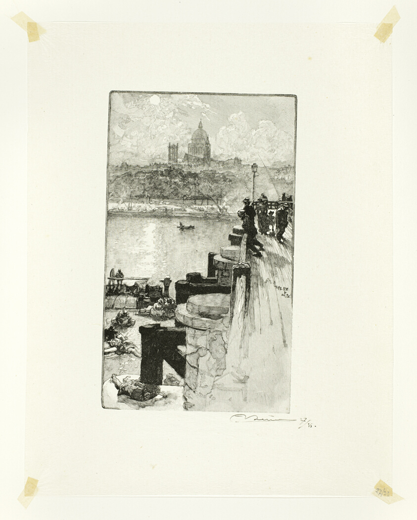 La Montagne Sainte-Geneviève, rue de l'Estacade, plate four from Le Long de la Seine et des Boulevards