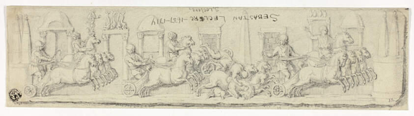 Antique Relief of Chariot Race