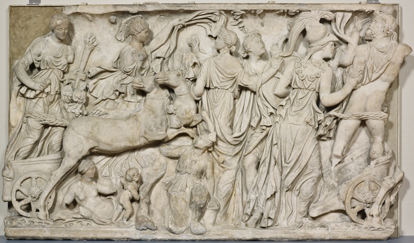 Panel from a Sarcophagus Depicting the Abduction of Persephone