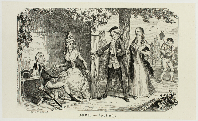 April - Fooling from George Cruikshank's Steel Etchings to The Comic Almanacks: 1835-1853